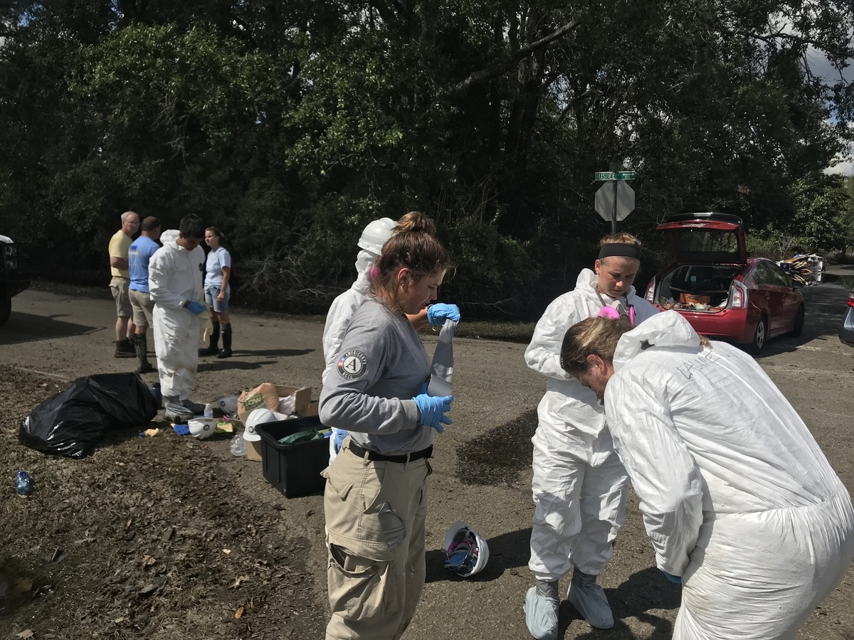 AmeriCorps NCCC members assist with flood recovery efforts in Conway, SC after Hurricane Florence